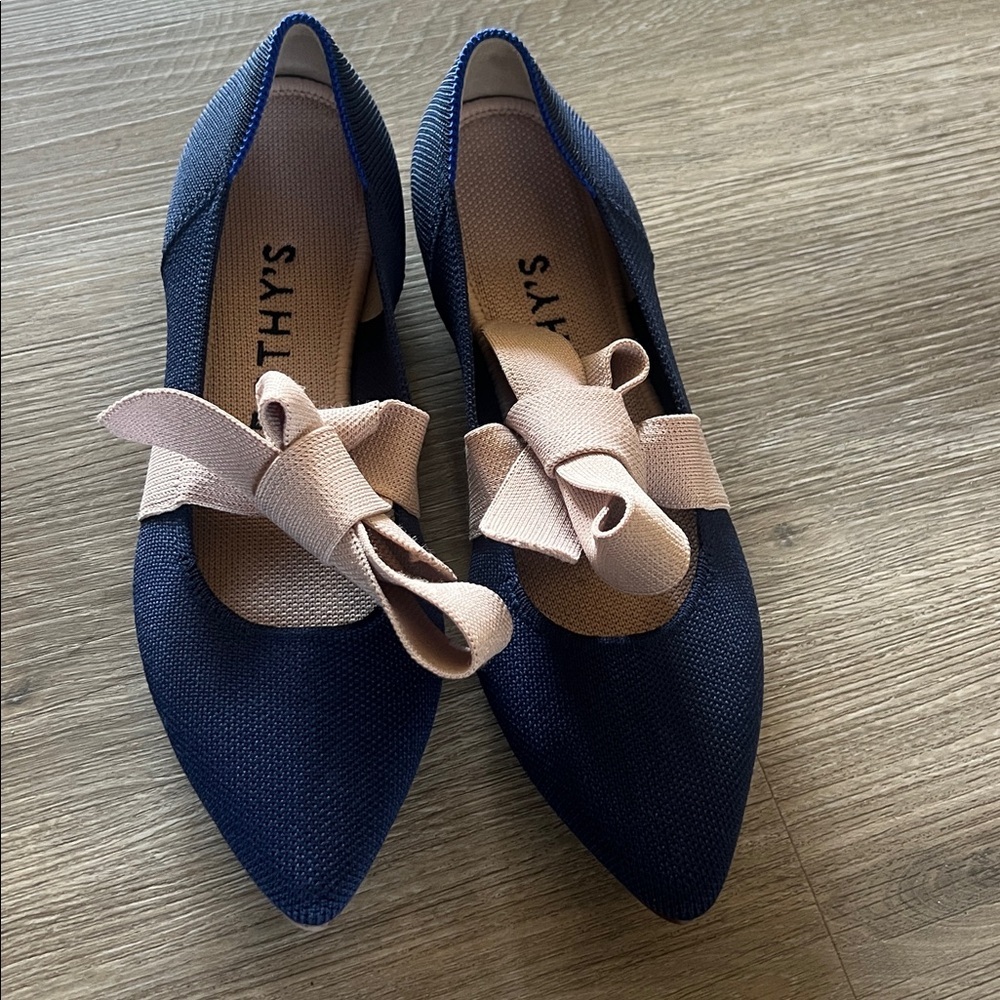 Rothy's The Slip-On Mary Jane Flat in Sapphire Deep Blue - Picture 5 of 16